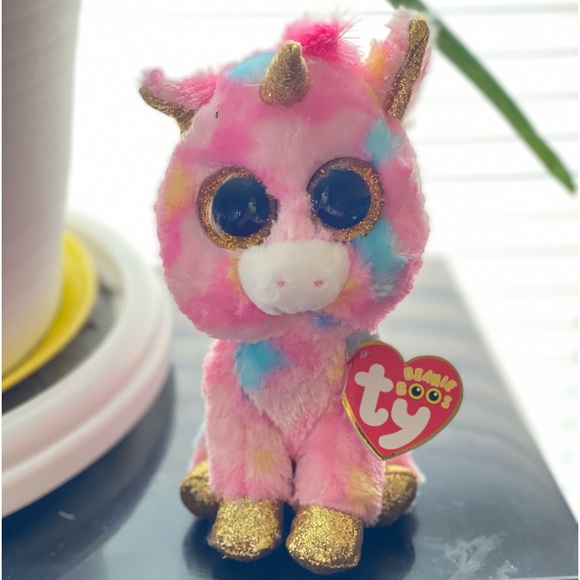 Pink Fantasia TY Unicorn Plush - Picture 1 of 3